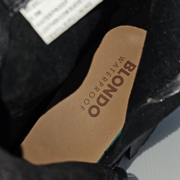 NEW Blondo Rebel Ankle Boot Womens 9.5 Black Leather Waterproof Moto Biker Heel - Picture 11 of 14